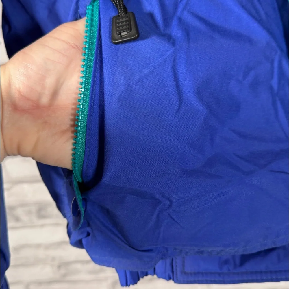 IBM Vintage Royal Blue Puffer Jacket with Teal Trim